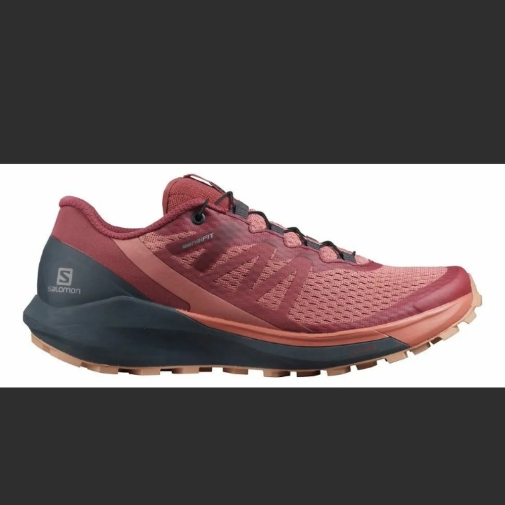 Women's Salomon Sense Ride 4 Size 11 Brick Red Ink Running Trail Shoes New $125